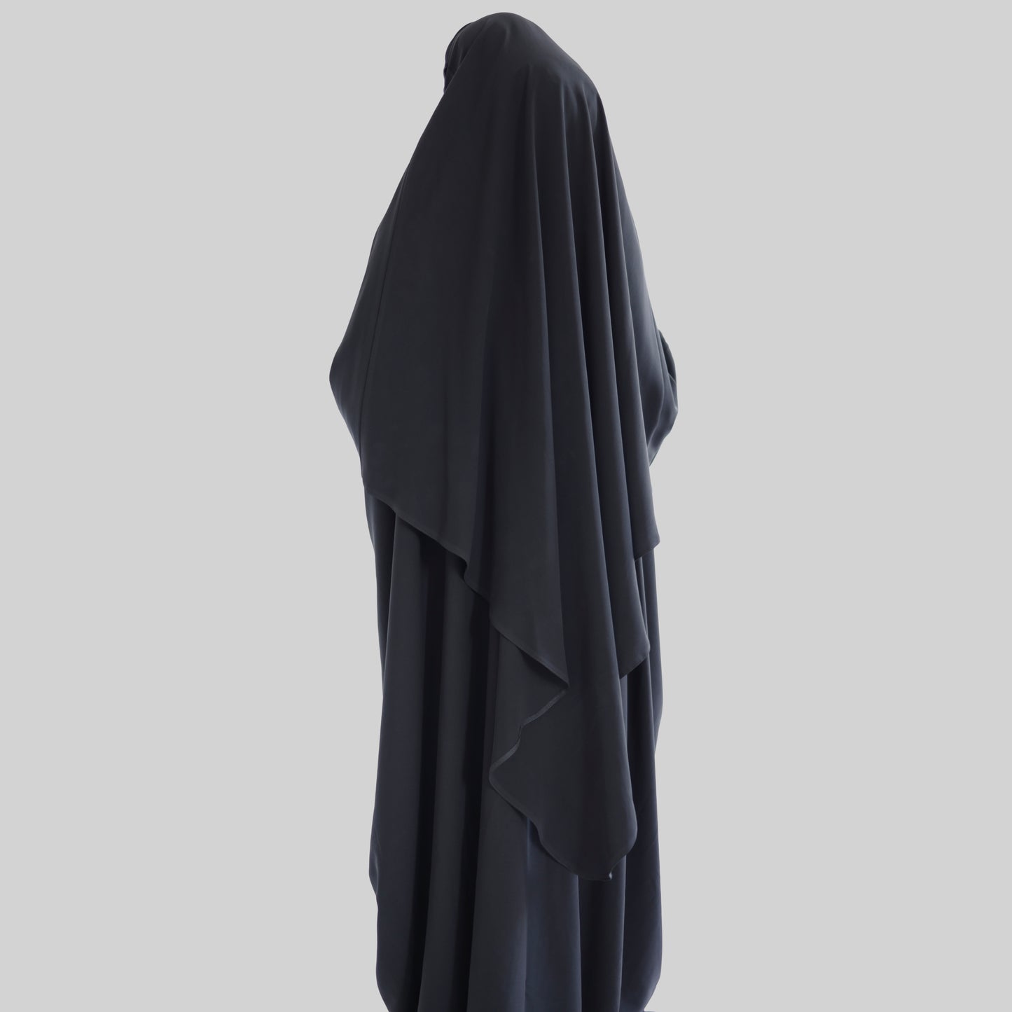 Black Khimar with Niqab Ties – The Abaya Company London