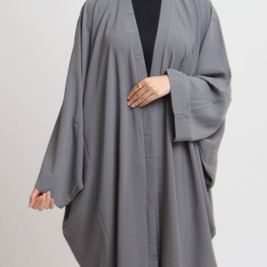 Nahla’s Open Cloak Abaya Light Grey