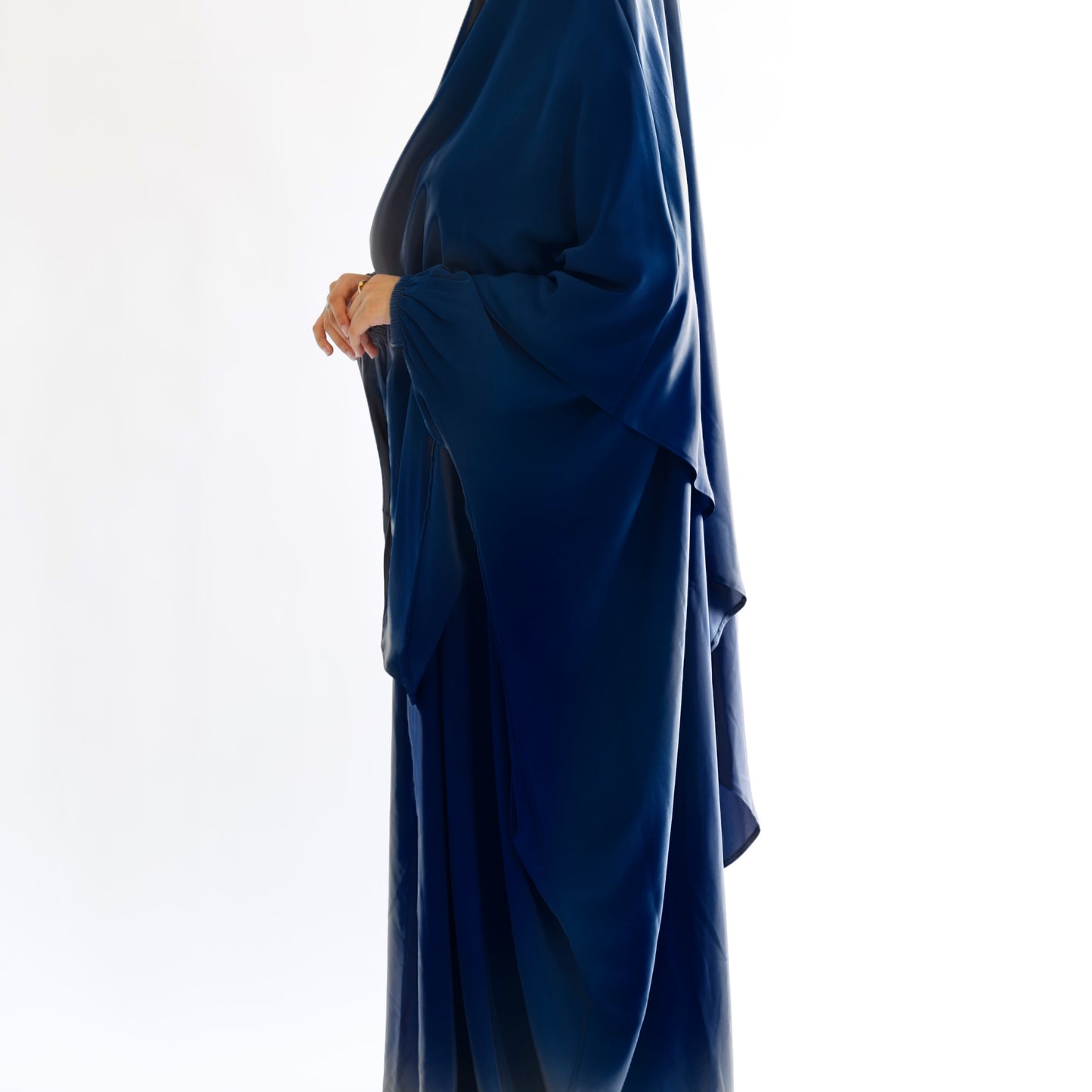 Navy Blue Khimar with Niqab Ties