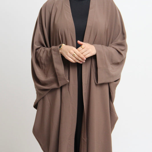 Nahla’s Open Cloak Abaya Brown