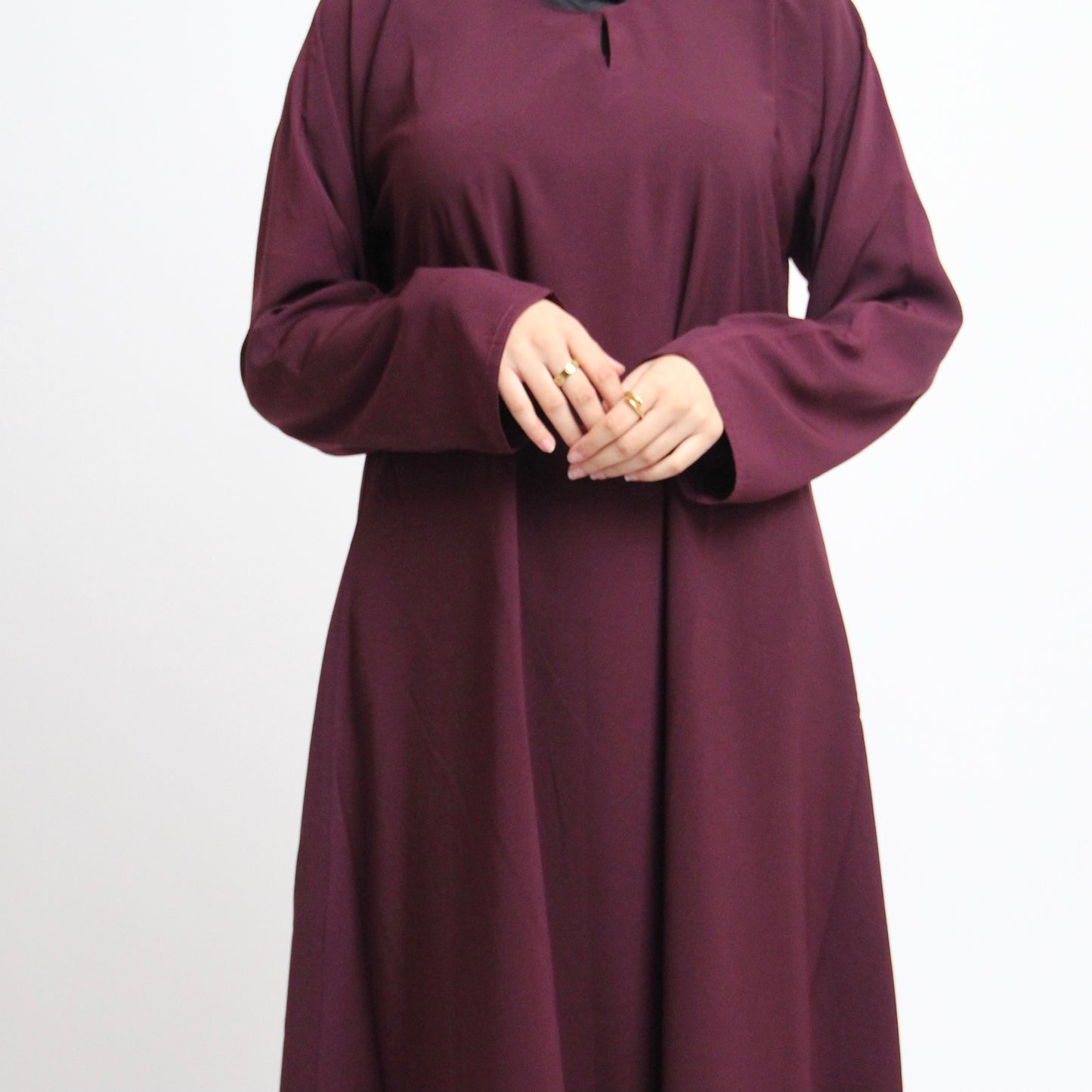 Classic A Line Abaya Burgundy