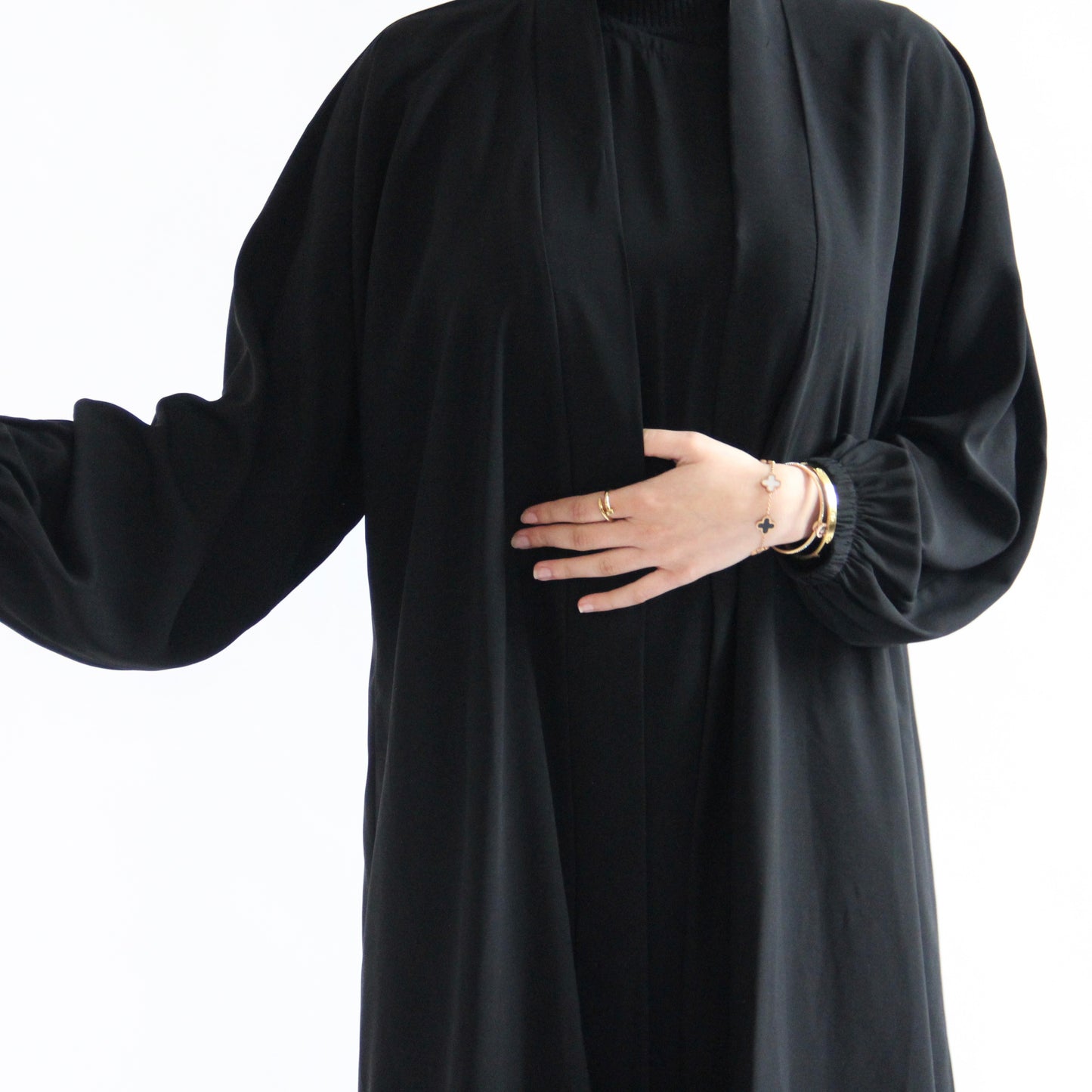 Cuffed Nubo Abaya Set Black