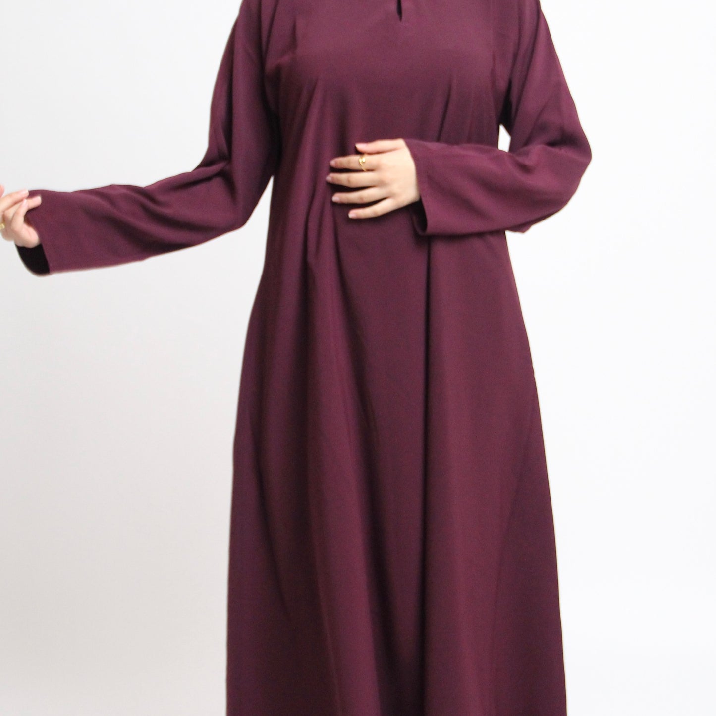 Classic A Line Abaya Burgundy