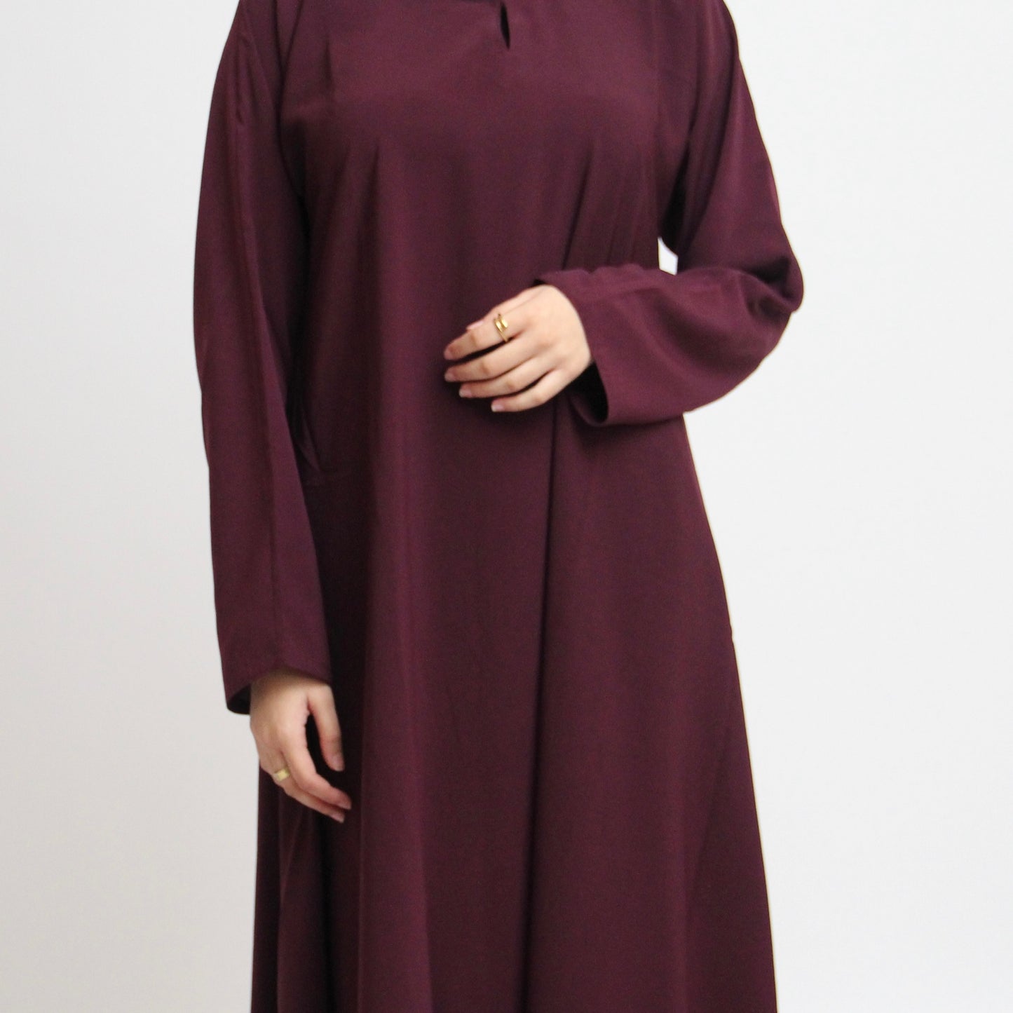 Classic A Line Abaya Burgundy