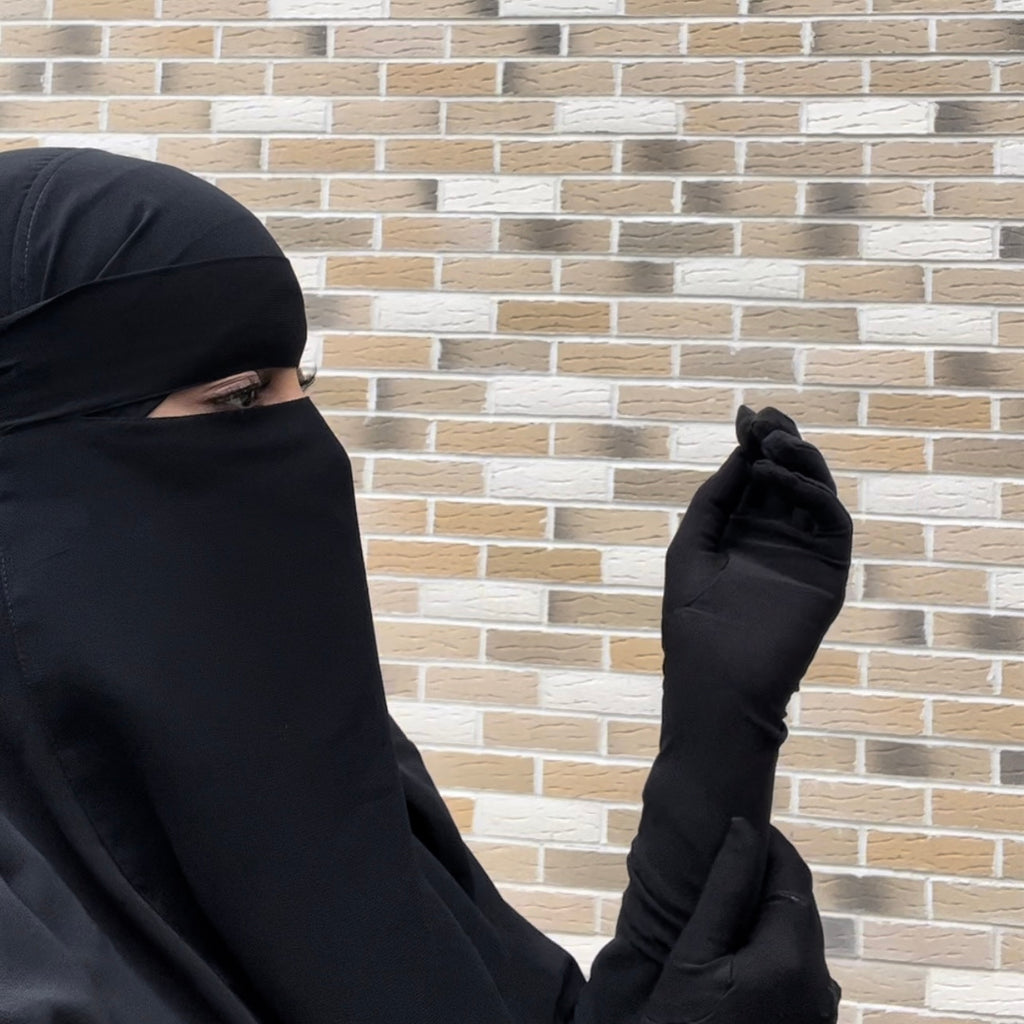niqab handschuhe TAC Black gloves – The Abaya Company London