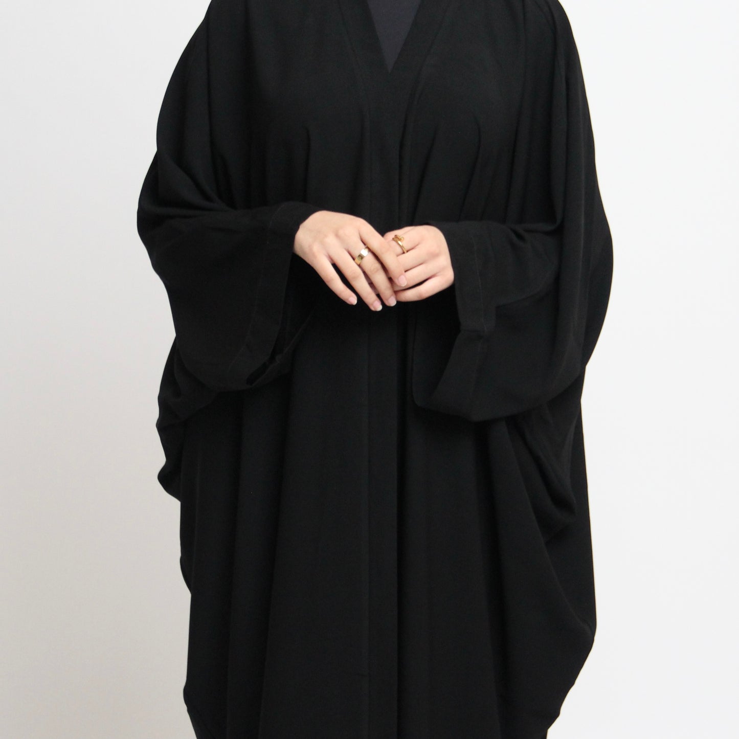Nahla’s Open Cloak Abaya Black
